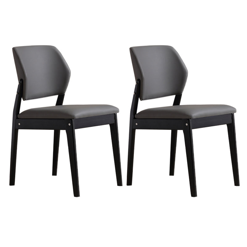 Upholstered Kitchen Side Chair Modern Style Open Back Armless Chair