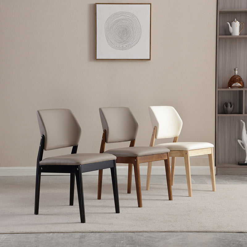 Upholstered Kitchen Side Chair Modern Style Open Back Armless Chair