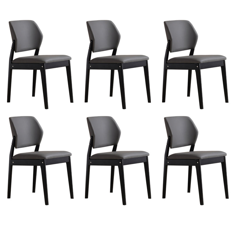 Upholstered Kitchen Side Chair Modern Style Open Back Armless Chair