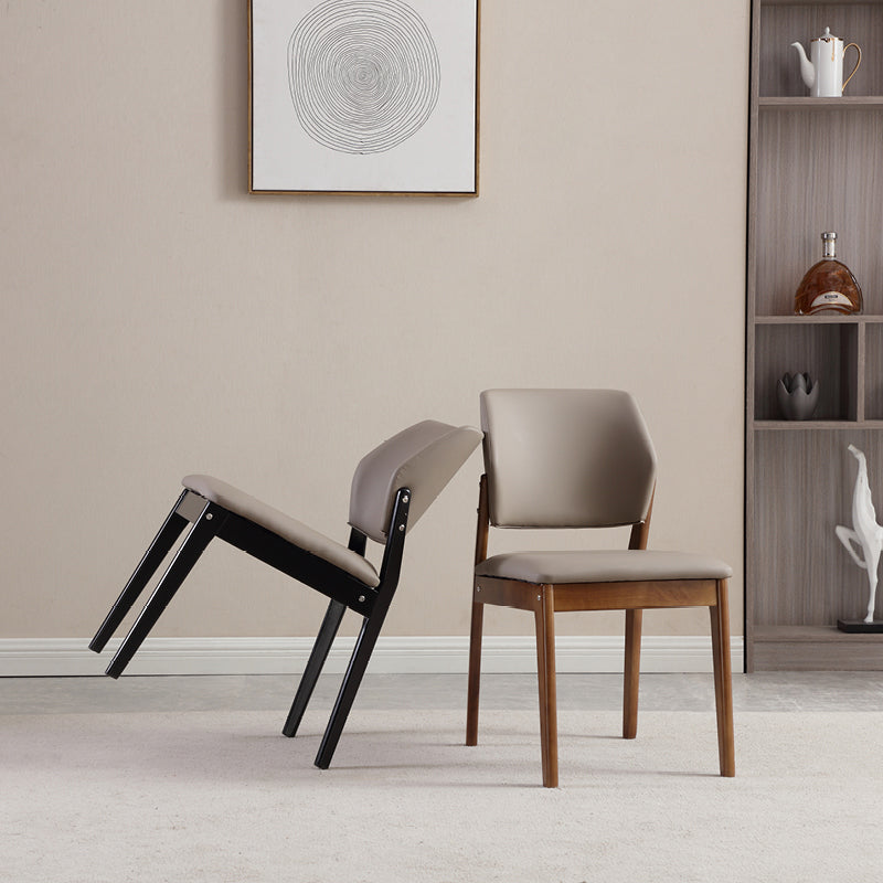 Upholstered Kitchen Side Chair Modern Style Open Back Armless Chair