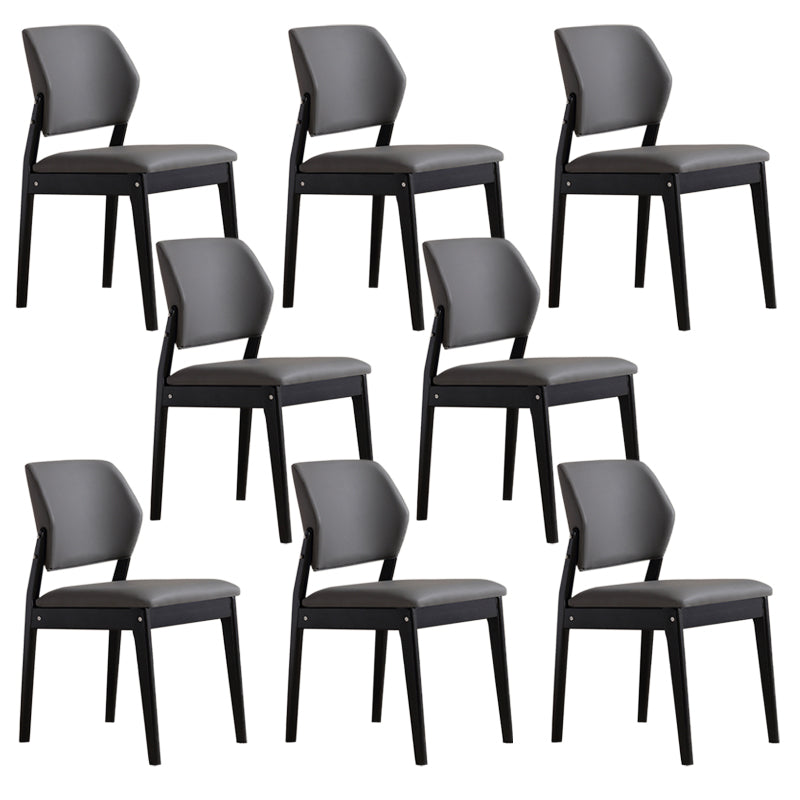 Upholstered Kitchen Side Chair Modern Style Open Back Armless Chair