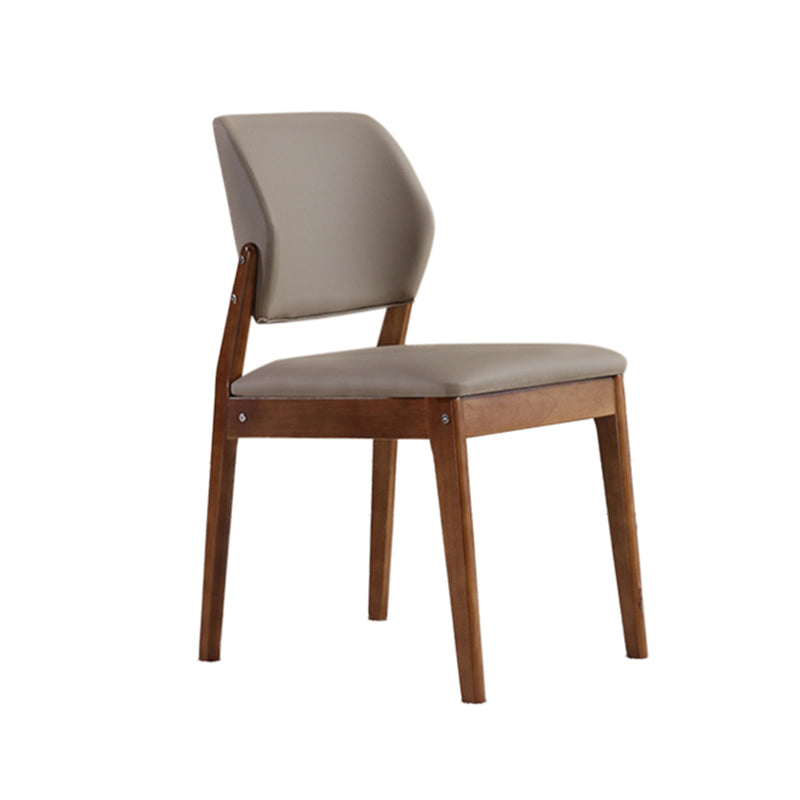 Upholstered Kitchen Side Chair Modern Style Open Back Armless Chair