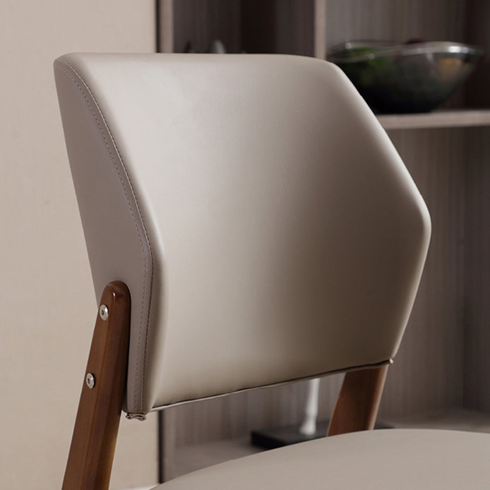 Upholstered Kitchen Side Chair Modern Style Open Back Armless Chair