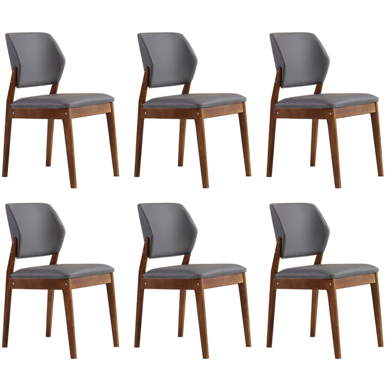 Upholstered Kitchen Side Chair Modern Style Open Back Armless Chair