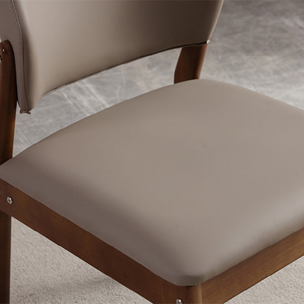 Upholstered Kitchen Side Chair Modern Style Open Back Armless Chair