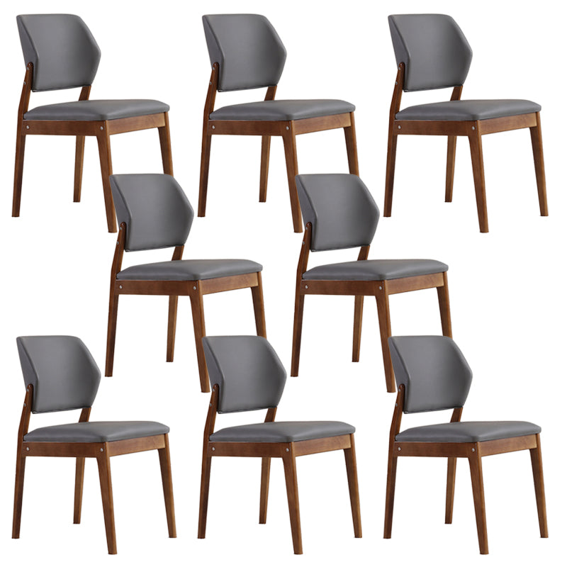 Upholstered Kitchen Side Chair Modern Style Open Back Armless Chair