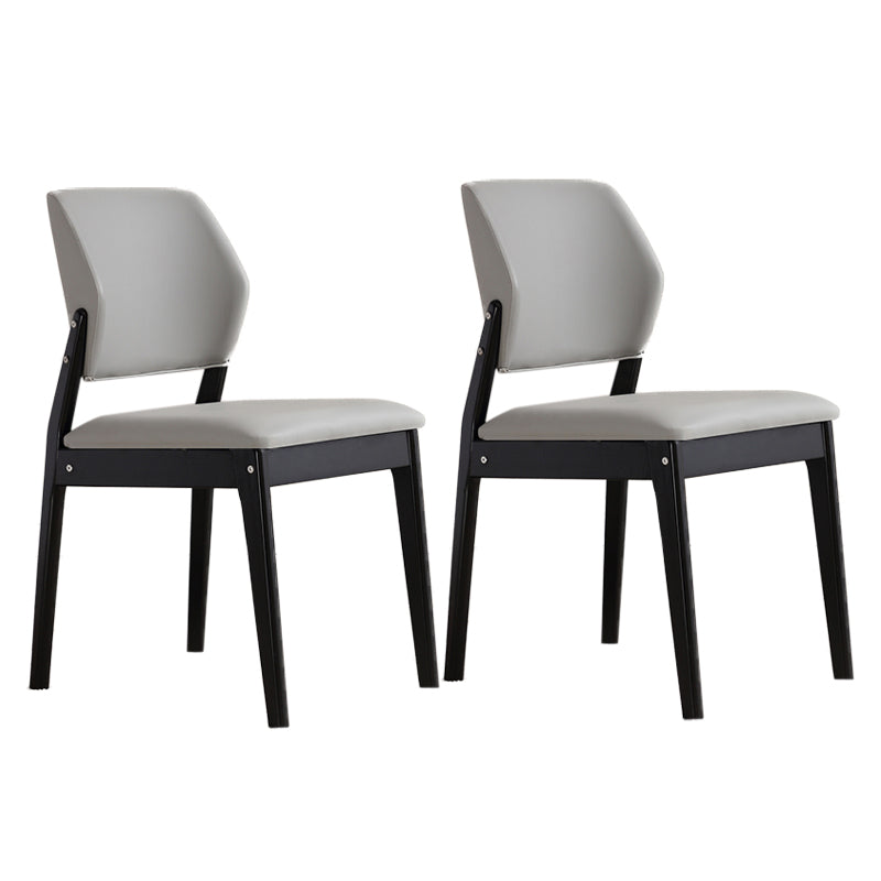 Upholstered Kitchen Side Chair Modern Style Open Back Armless Chair