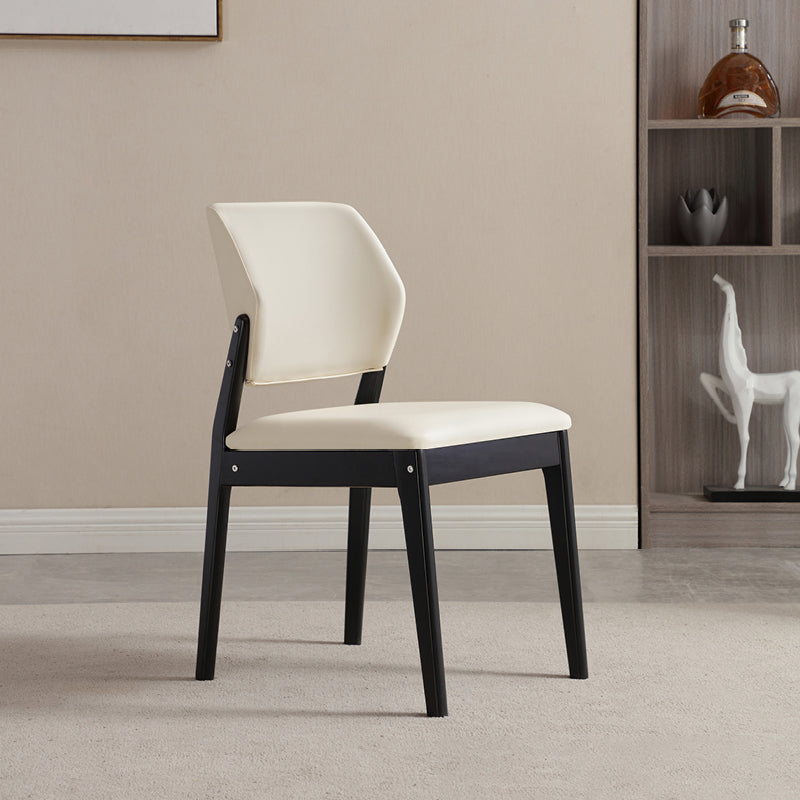 Upholstered Kitchen Side Chair Modern Style Open Back Armless Chair