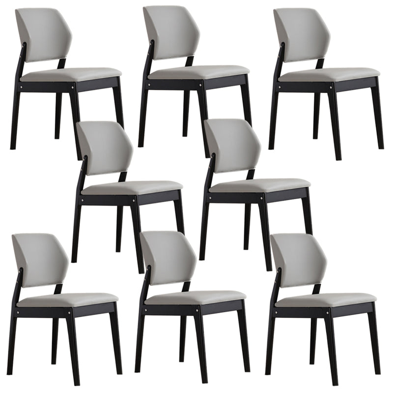 Upholstered Kitchen Side Chair Modern Style Open Back Armless Chair