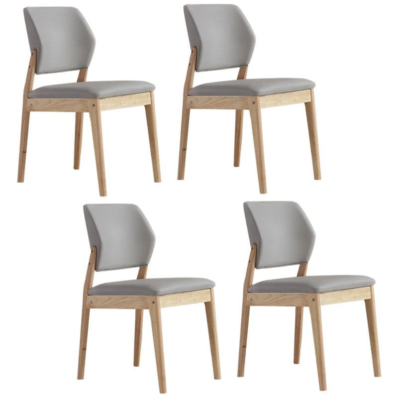 Upholstered Kitchen Side Chair Modern Style Open Back Armless Chair