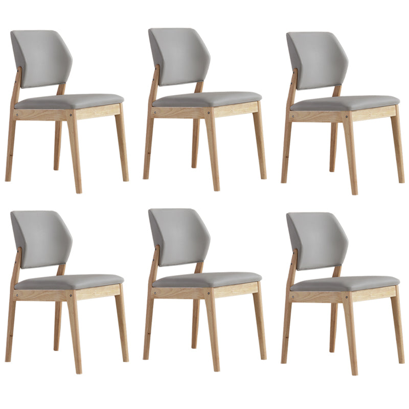 Upholstered Kitchen Side Chair Modern Style Open Back Armless Chair