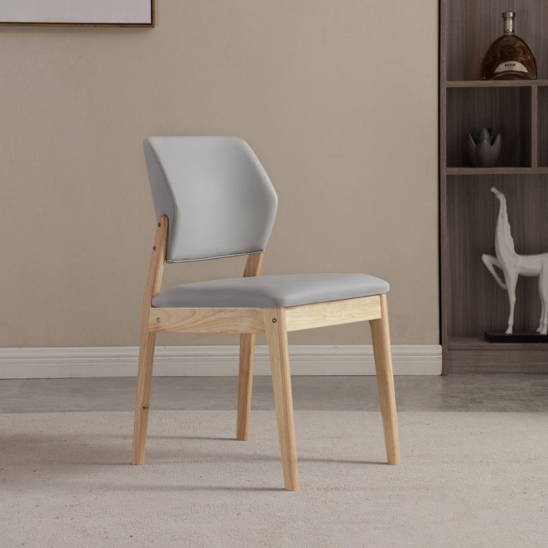 Upholstered Kitchen Side Chair Modern Style Open Back Armless Chair