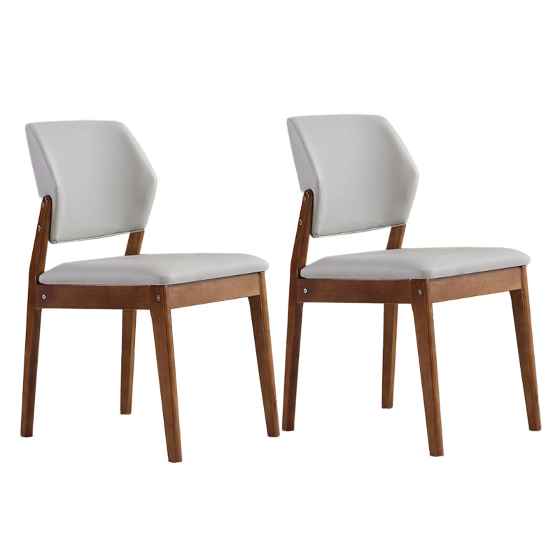 Upholstered Kitchen Side Chair Modern Style Open Back Armless Chair