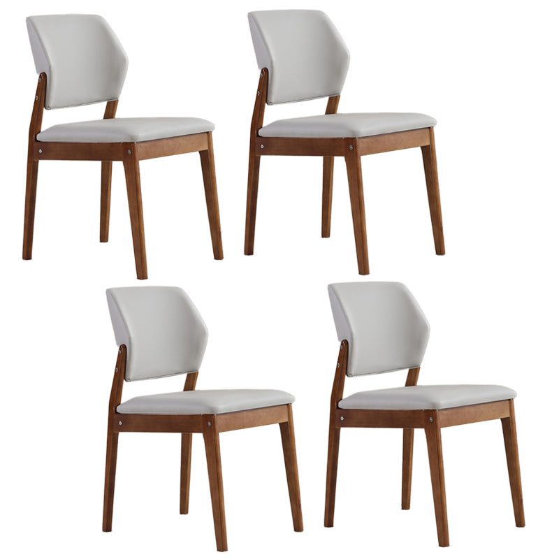 Upholstered Kitchen Side Chair Modern Style Open Back Armless Chair