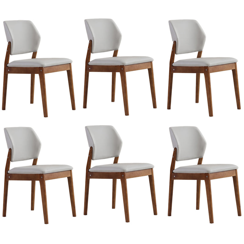 Upholstered Kitchen Side Chair Modern Style Open Back Armless Chair