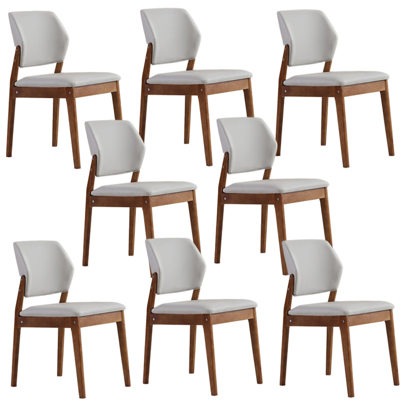 Upholstered Kitchen Side Chair Modern Style Open Back Armless Chair