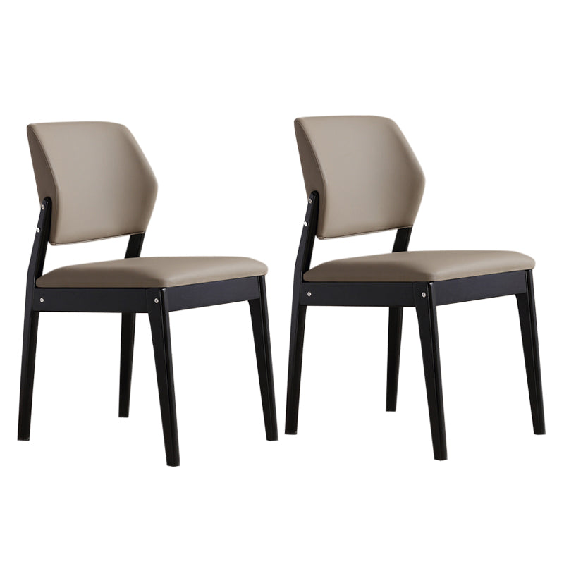 Upholstered Kitchen Side Chair Modern Style Open Back Armless Chair