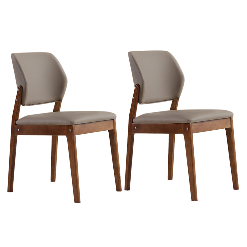 Upholstered Kitchen Side Chair Modern Style Open Back Armless Chair