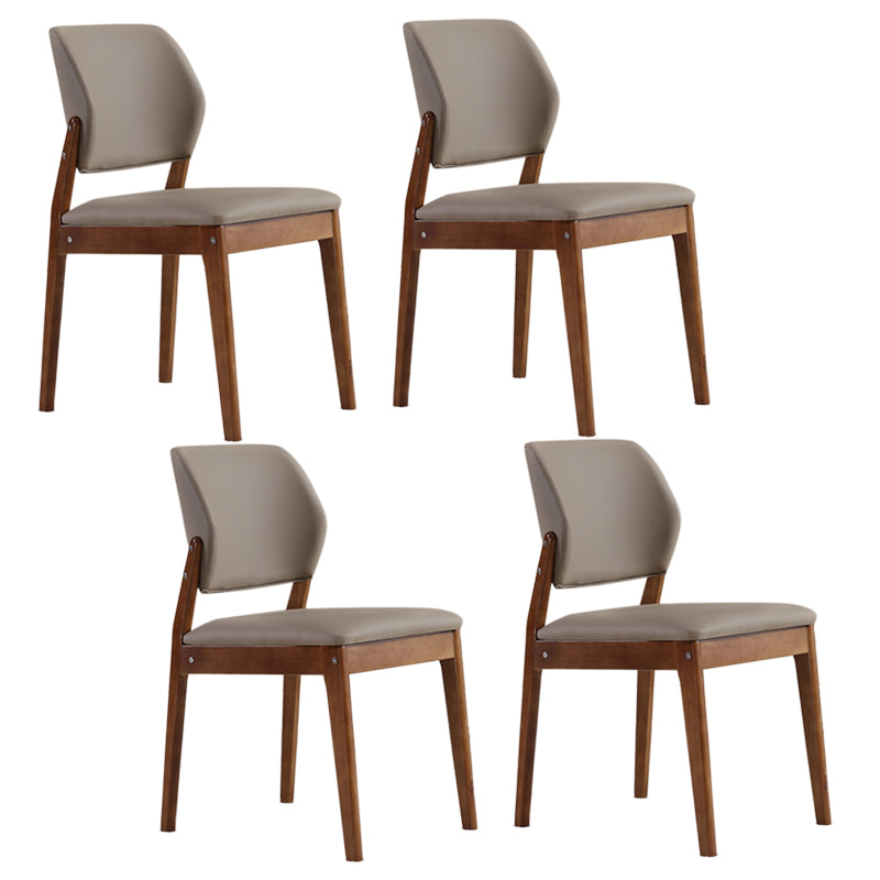 Upholstered Kitchen Side Chair Modern Style Open Back Armless Chair