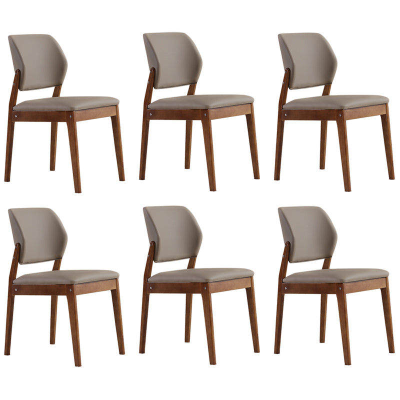 Upholstered Kitchen Side Chair Modern Style Open Back Armless Chair
