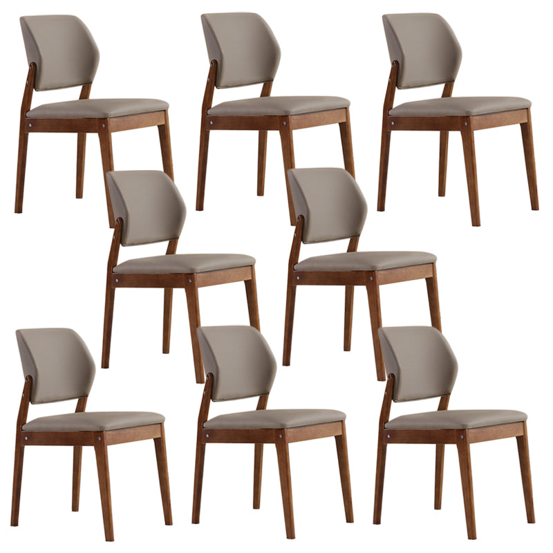 Upholstered Kitchen Side Chair Modern Style Open Back Armless Chair