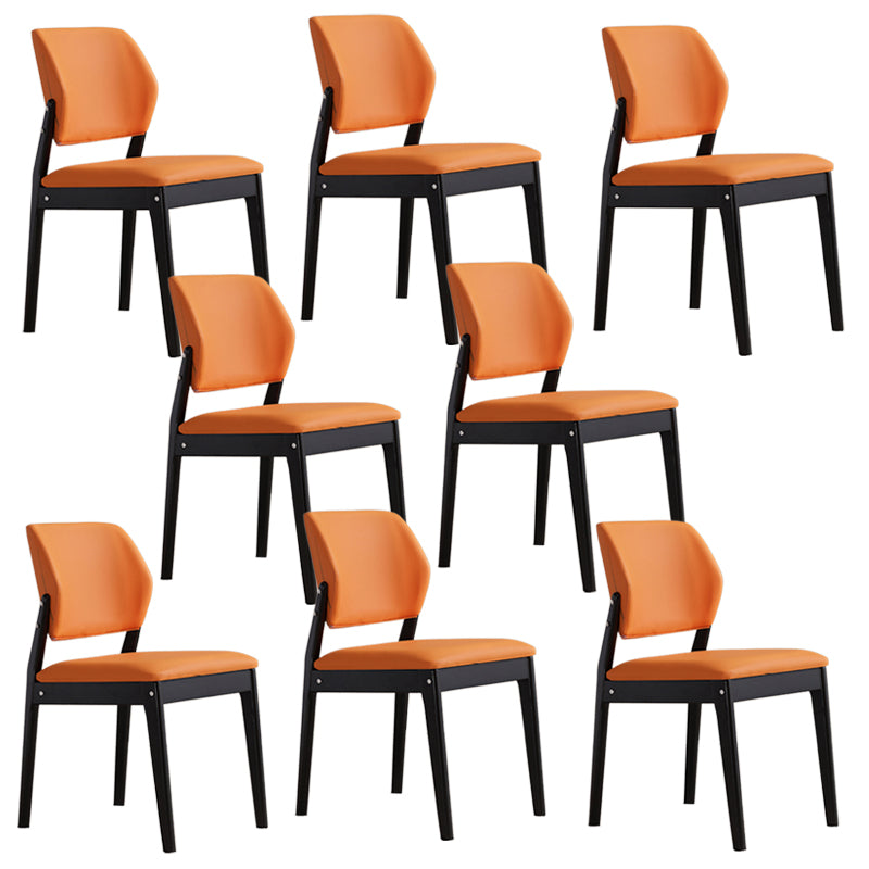 Upholstered Kitchen Side Chair Modern Style Open Back Armless Chair