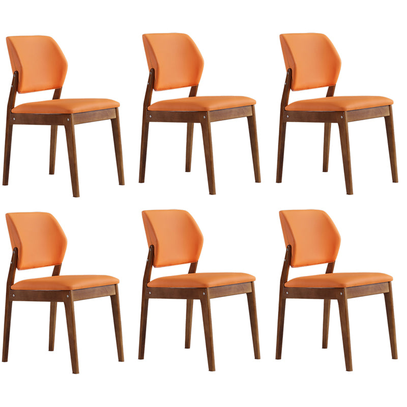 Upholstered Kitchen Side Chair Modern Style Open Back Armless Chair