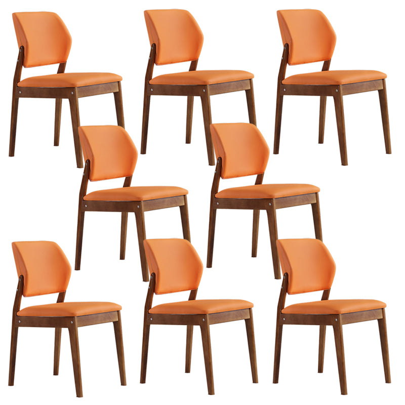 Upholstered Kitchen Side Chair Modern Style Open Back Armless Chair