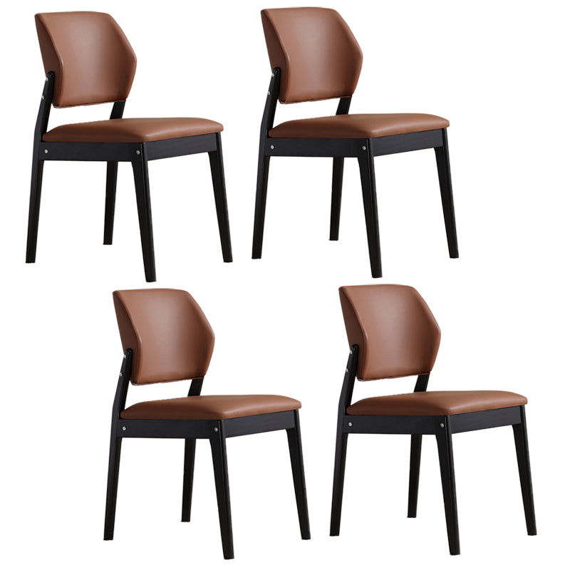 Upholstered Kitchen Side Chair Modern Style Open Back Armless Chair