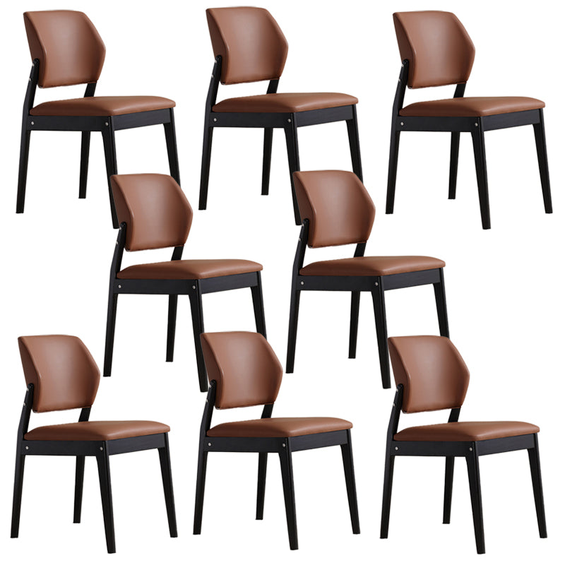 Upholstered Kitchen Side Chair Modern Style Open Back Armless Chair