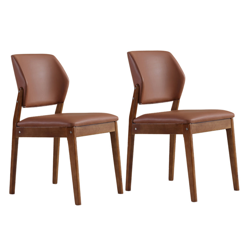Upholstered Kitchen Side Chair Modern Style Open Back Armless Chair