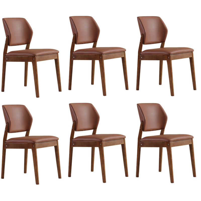 Upholstered Kitchen Side Chair Modern Style Open Back Armless Chair