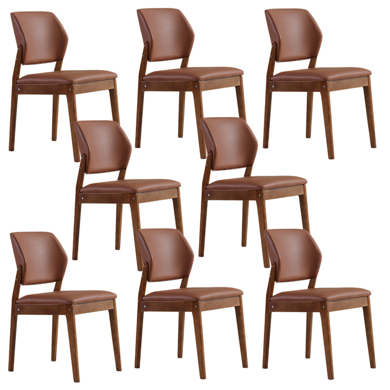 Upholstered Kitchen Side Chair Modern Style Open Back Armless Chair