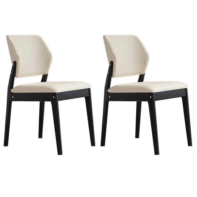 Upholstered Kitchen Side Chair Modern Style Open Back Armless Chair