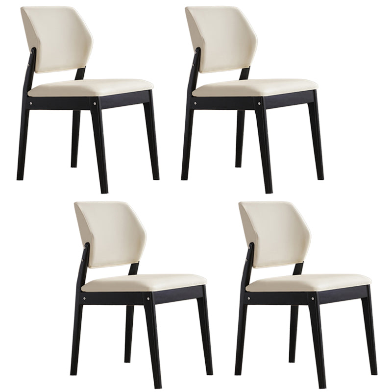 Upholstered Kitchen Side Chair Modern Style Open Back Armless Chair
