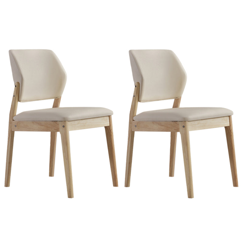 Upholstered Kitchen Side Chair Modern Style Open Back Armless Chair
