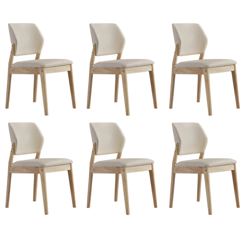 Upholstered Kitchen Side Chair Modern Style Open Back Armless Chair