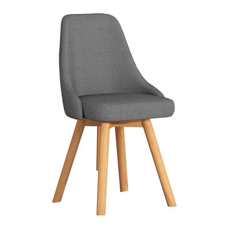 Solid Wood Dining Chair Modern Style Swivel Side Chair for Dining Room