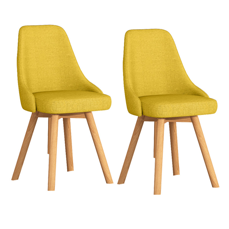 Solid Wood Dining Chair Modern Style Swivel Side Chair for Dining Room