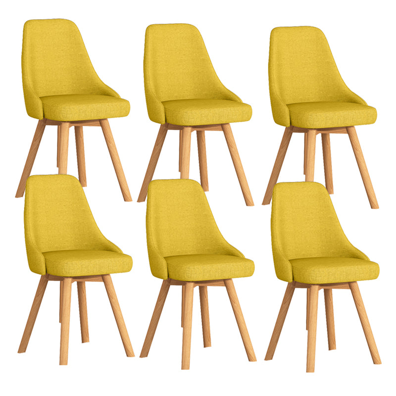 Solid Wood Dining Chair Modern Style Swivel Side Chair for Dining Room