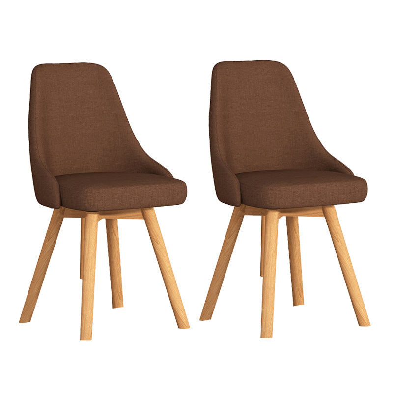 Solid Wood Dining Chair Modern Style Swivel Side Chair for Dining Room
