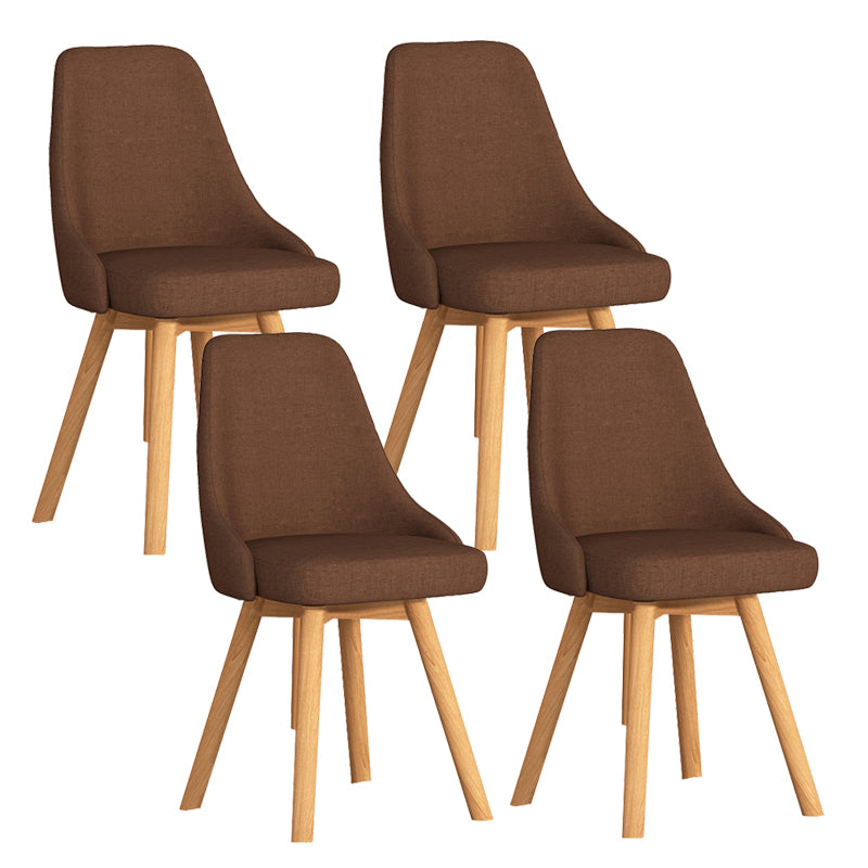 Solid Wood Dining Chair Modern Style Swivel Side Chair for Dining Room