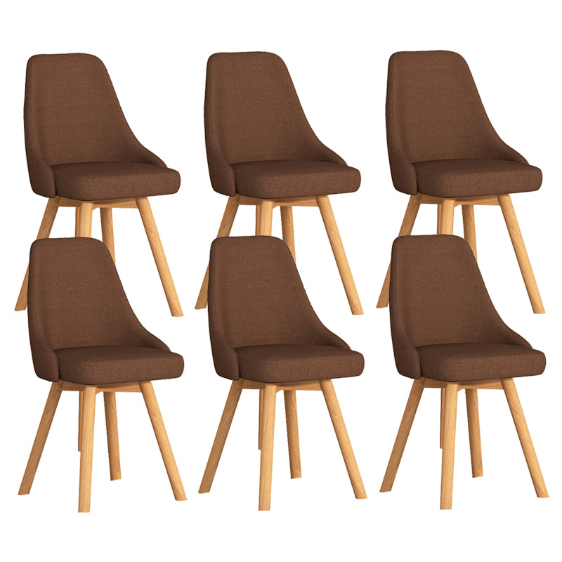 Solid Wood Dining Chair Modern Style Swivel Side Chair for Dining Room
