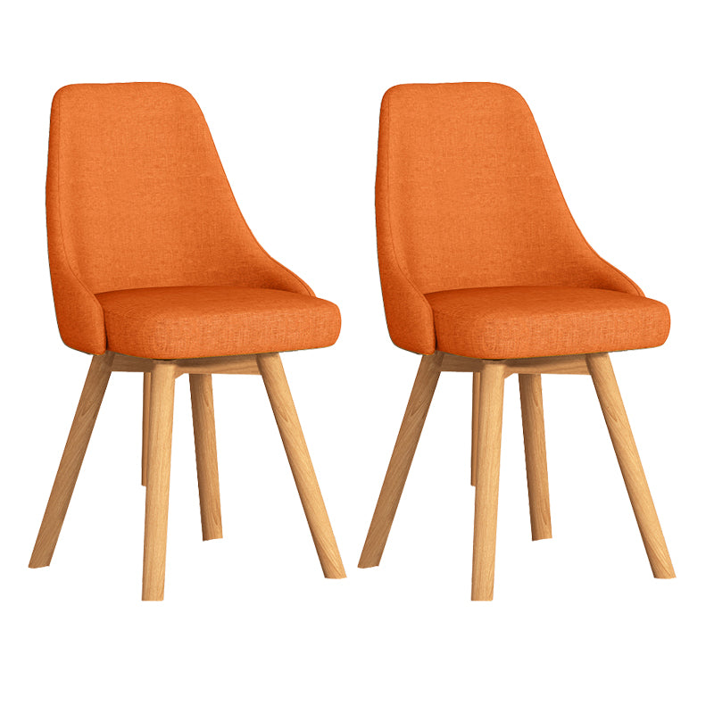 Solid Wood Dining Chair Modern Style Swivel Side Chair for Dining Room