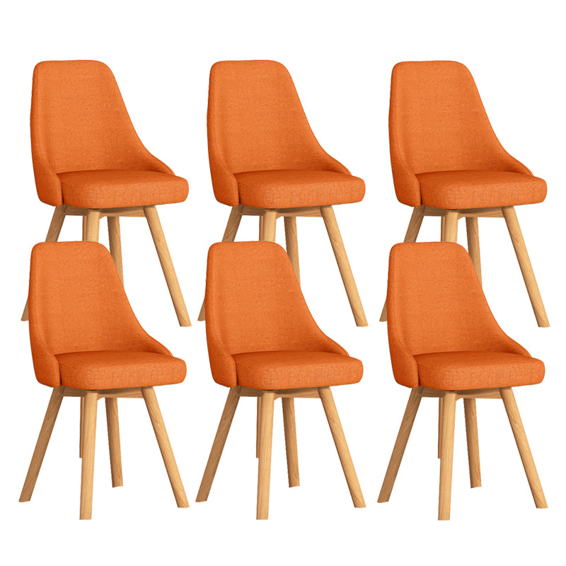 Solid Wood Dining Chair Modern Style Swivel Side Chair for Dining Room