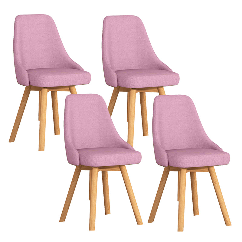 Solid Wood Dining Chair Modern Style Swivel Side Chair for Dining Room