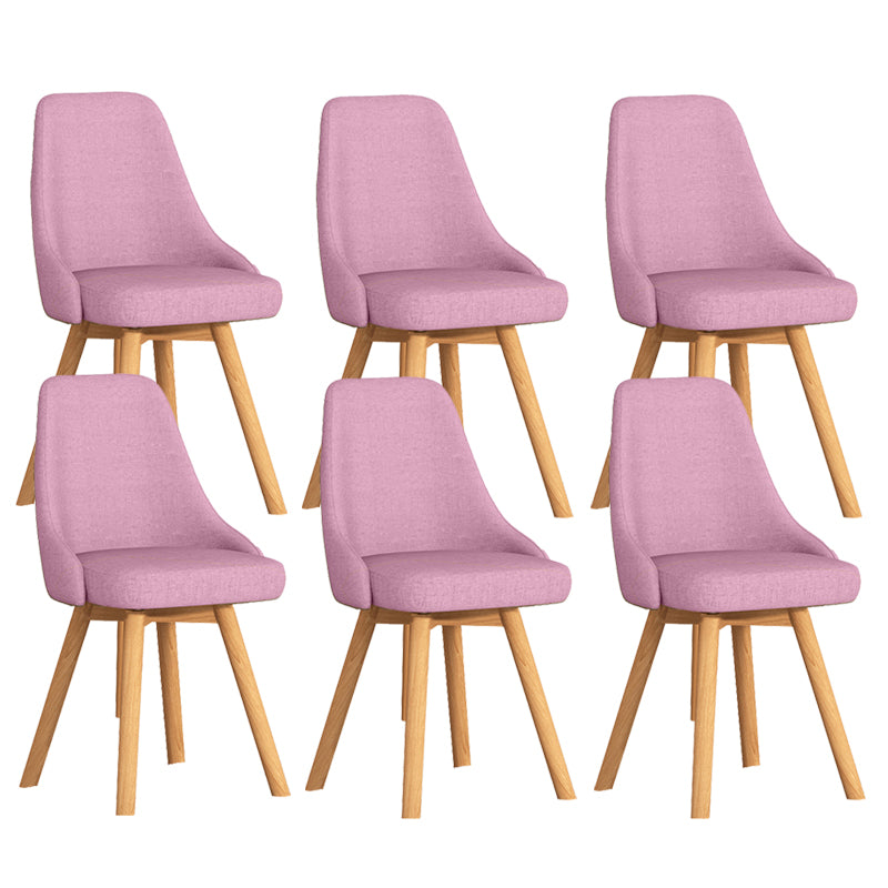 Solid Wood Dining Chair Modern Style Swivel Side Chair for Dining Room