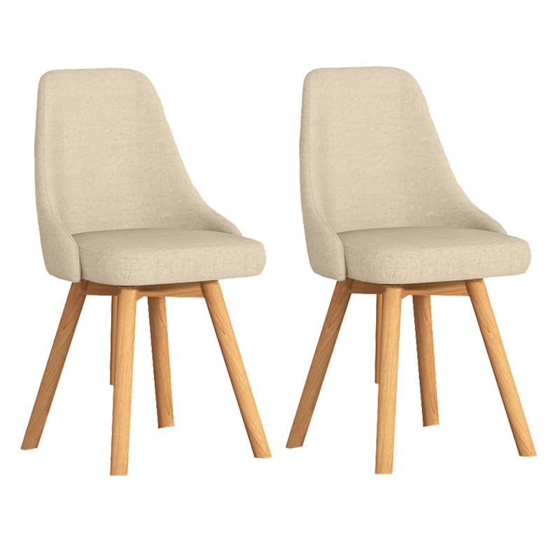 Solid Wood Dining Chair Modern Style Swivel Side Chair for Dining Room