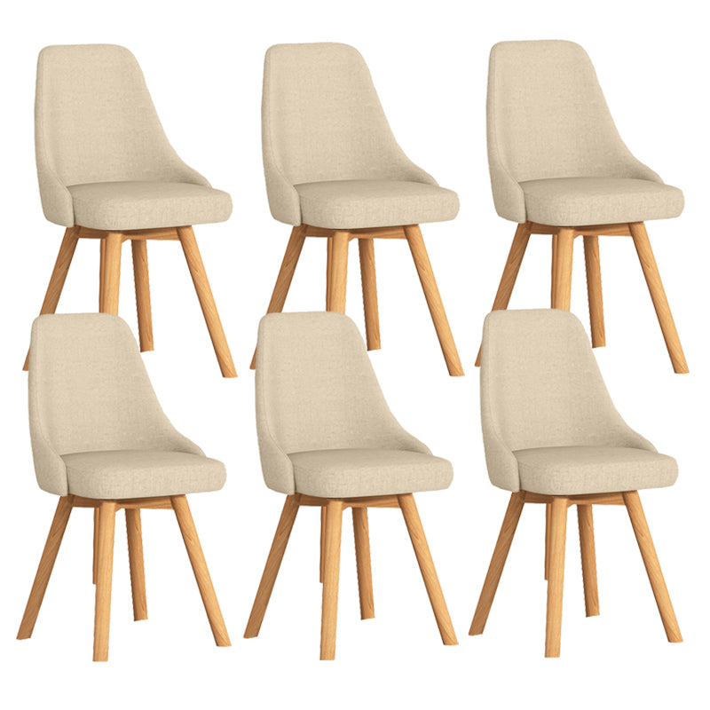 Solid Wood Dining Chair Modern Style Swivel Side Chair for Dining Room