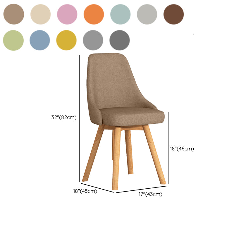 Solid Wood Dining Chair Modern Style Swivel Side Chair for Dining Room